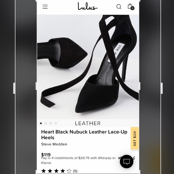 New! Steve Madden Black Ankle Tie Heels - Picture 8 of 8